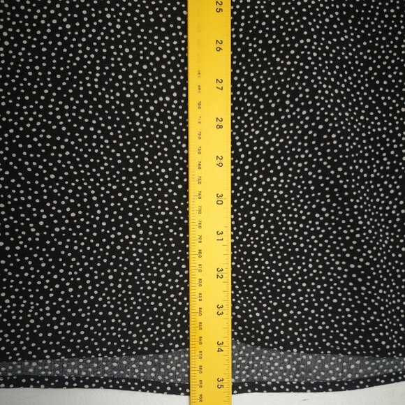 Gap Ladies Size Large Black with White Dots V-neck Dress - Picture 12 of 12